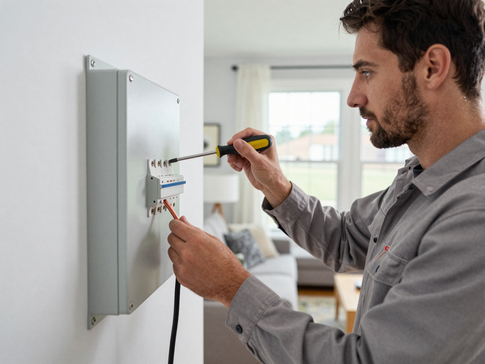 Professional electrical panel installation