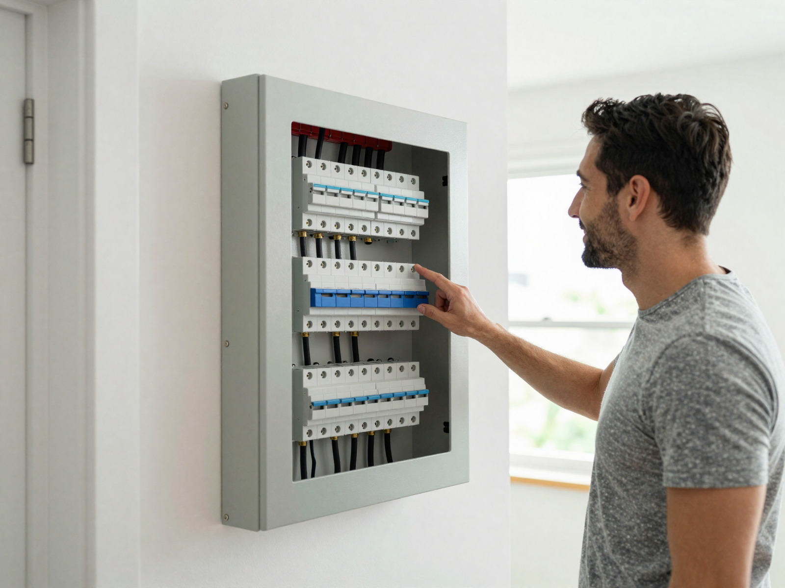 Completed electrical installation project